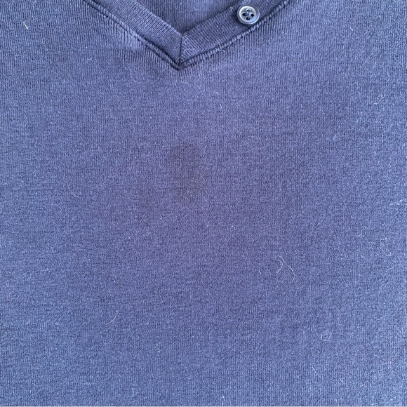 Chico's Sleeveless V-neck Tank Top Navy Blue Chicos Size 4 Women's XXL Size 20 - Picture 14 of 14